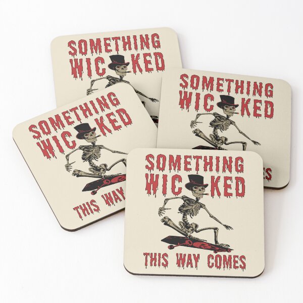 Item preview, Something Wicked This Way Comes - Skeleton Skateboard Meme designed and sold by SpaceDogLaika.