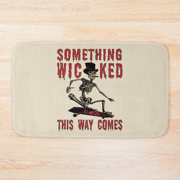 Item preview, Something Wicked This Way Comes - Skeleton Skateboard Meme designed and sold by SpaceDogLaika.
