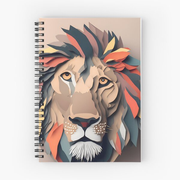 Item preview, Lion Head in Paper art style designed and sold by FormFinder.