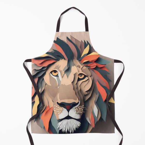 Item preview, Lion Head in Paper art style designed and sold by FormFinder.
