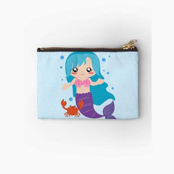 Item preview, cute mermaid and crab designed and sold by yessebel.