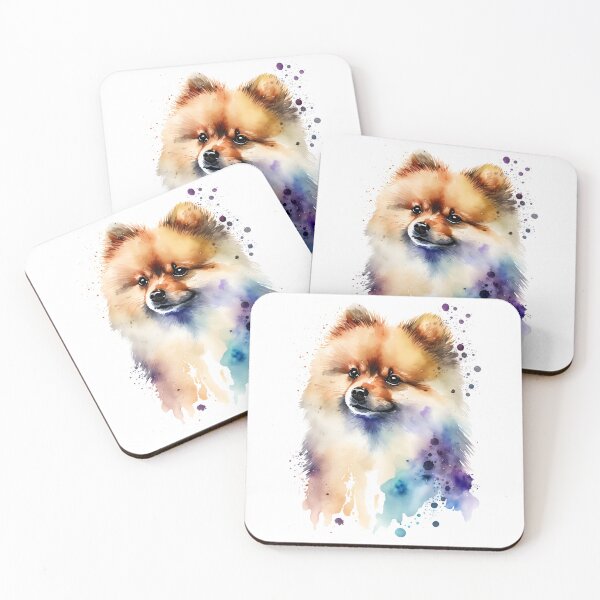 Item preview, Rainbow Pomeranian Watercolor Art designed and sold by doglovershirts.