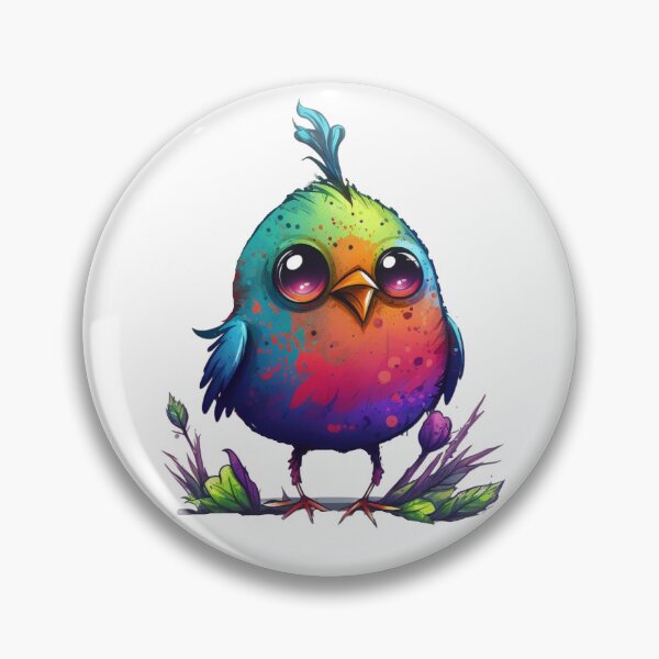 Item preview, Rainbow Birdie Brightly Colored Bird designed and sold by The Swedenborgian.