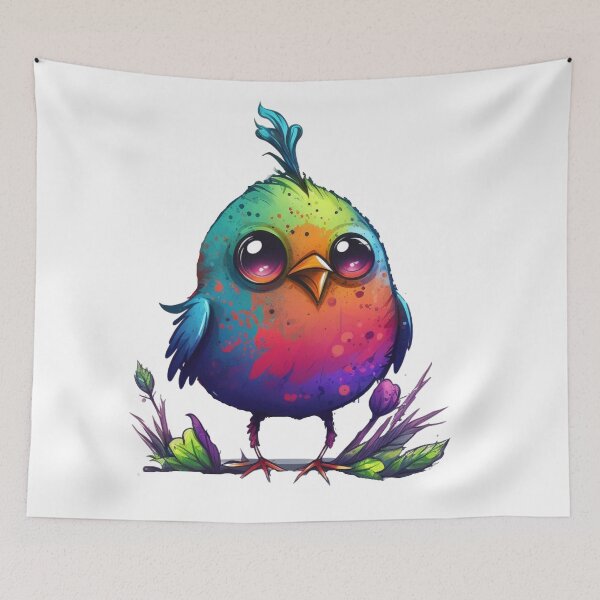 Item preview, Rainbow Birdie Brightly Colored Bird designed and sold by The Swedenborgian.