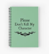 Cuaderno de espiral Por favor no mates a mi personaje
