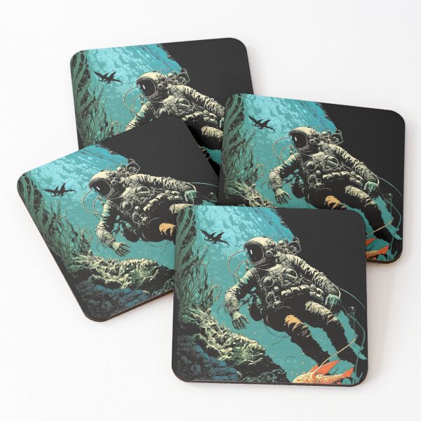 Item preview, Astronaut Diving in The Ocean-Exploring Fish designed and sold by FridPix.