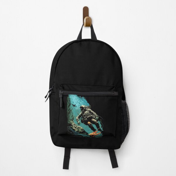 Item preview, Astronaut Diving in The Ocean-Exploring Fish designed and sold by FridPix.