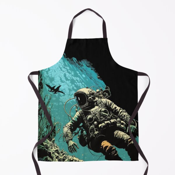 Item preview, Astronaut Diving in The Ocean-Exploring Fish designed and sold by FridPix.