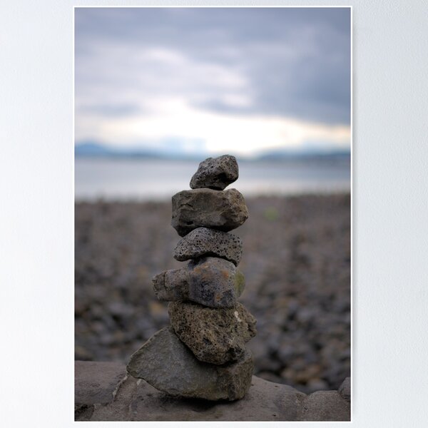 Zen Stacked Rocks Poster for Sale by FineArtsPro