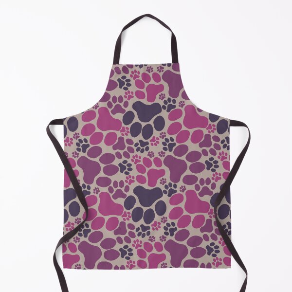 Item preview, Dog Paw Camo Seamless Pattern Purple Magenta Navy designed and sold by MoePark.