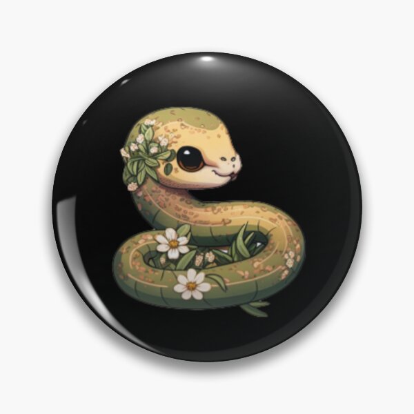 Item preview, Cute Snake in the grass with white flowers designed and sold by CritterStickers.