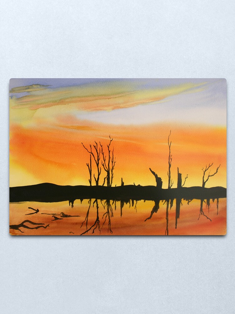 Alternate view of Flooded Lake Metal Print