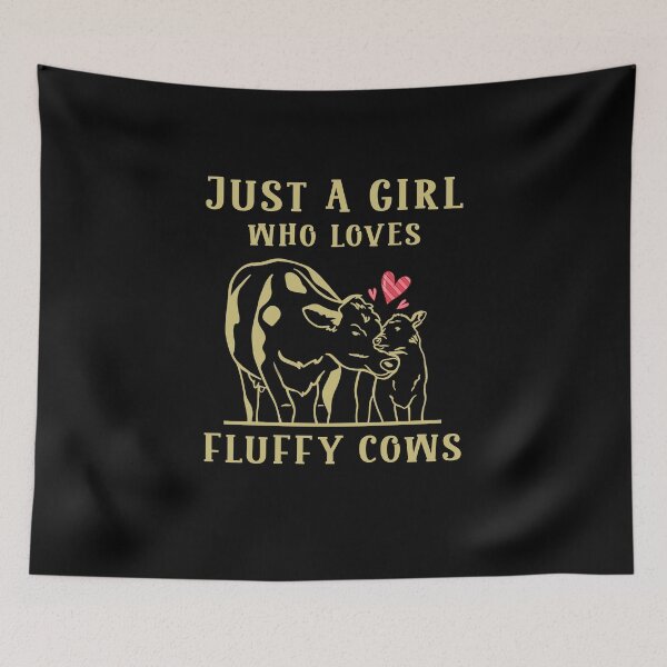 Item preview, just a girl who loves fluffy cows designed and sold by yssnyd.