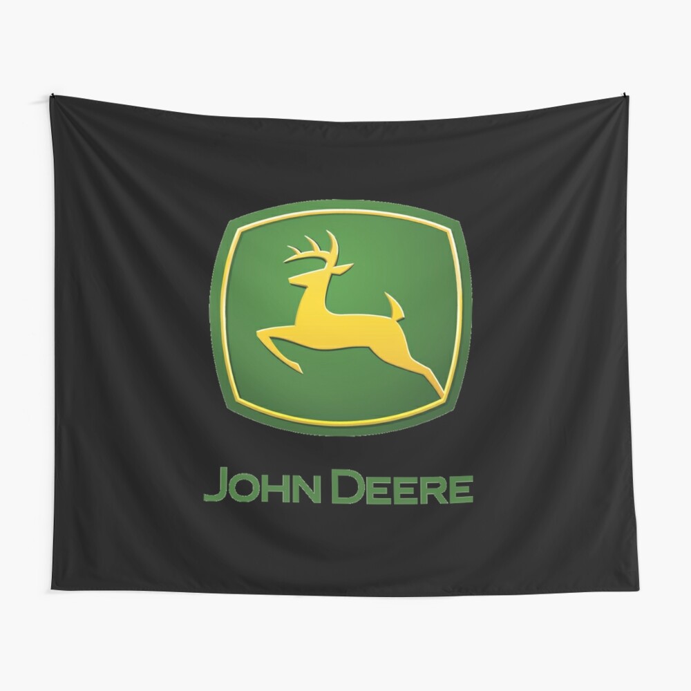 Decal John Deere Logo Yellow Deer on Black 4in.