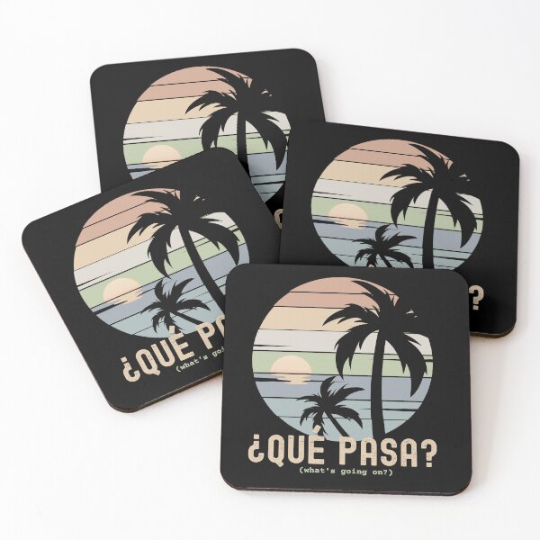 Item preview, ¿Qué pasa?, What's Going On, Frases en español, Vintage Retro Sunset View designed and sold by Sun Sand & Sea Art.
