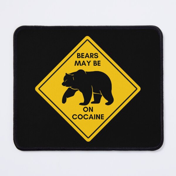 Item preview, COCAINE BEAR ROAD SIGN designed and sold by baldbird.