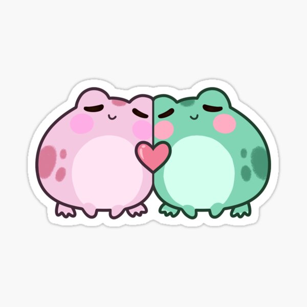 Cute Frog Sticker – HappyPlanGirls Designs