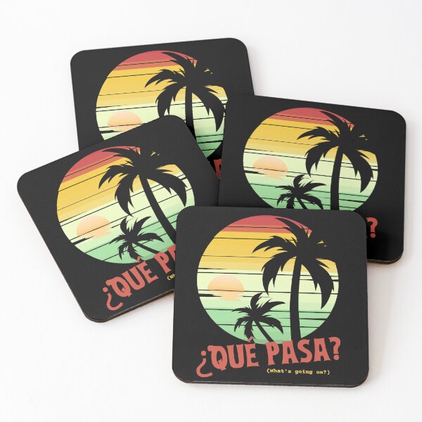 Item preview,  ¿Qué pasa?, What's Going On, Spanish Phrases, Vintage Retro Sunset View designed and sold by Sun Sand & Sea Art.