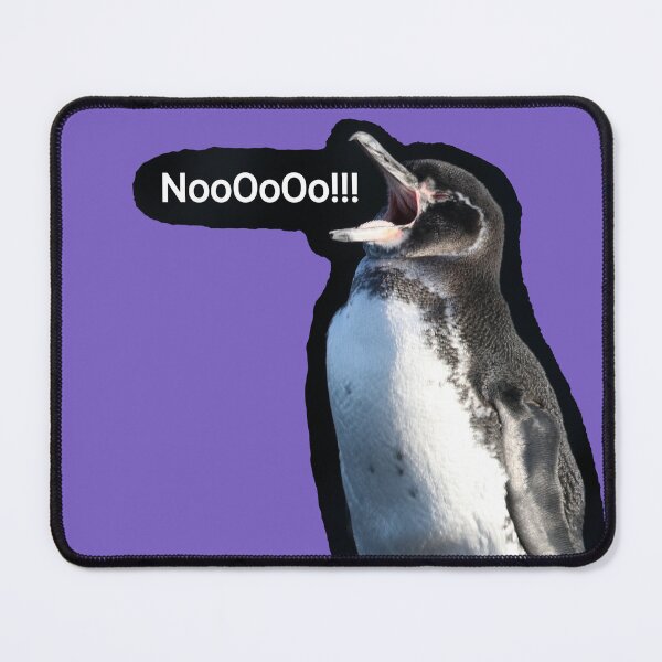 Item preview, Galapagos Penguin says No (Light Purple #795FC1 background) designed and sold by SBPenguins.