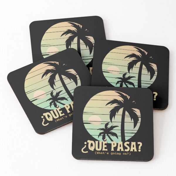 Item preview, ¿Qué pasa?, What's Going On, Spanish Phrases, Vintage Retro Sunset View designed and sold by Sun Sand & Sea Art.