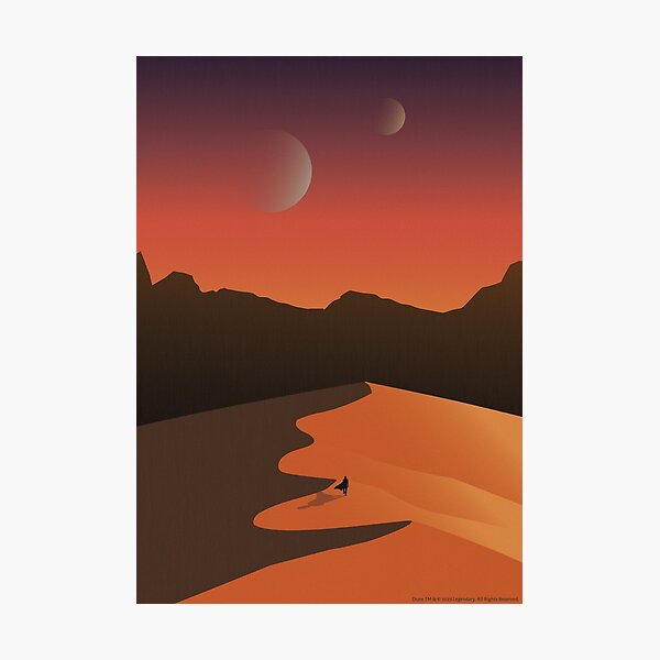 Item preview, Paul walks in the desert at sunrise - Dune art, Arrakis landscape designed and sold by Print  Androïde.