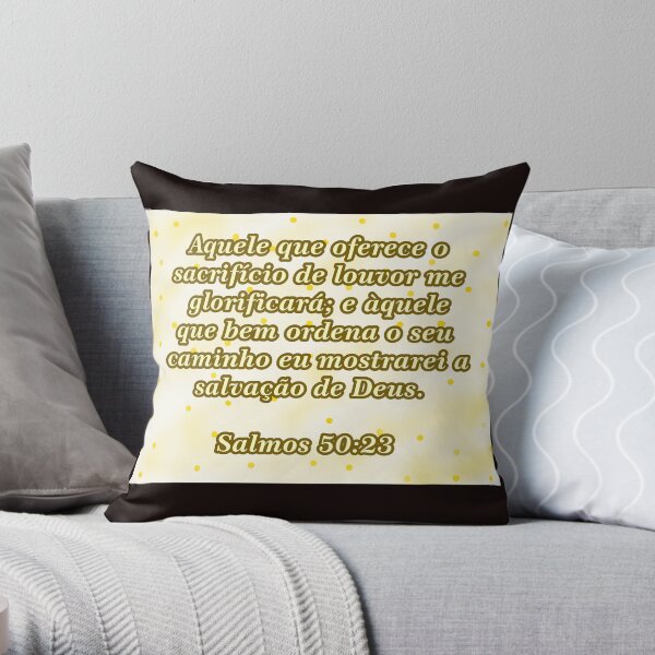 Salmo 23 - O Senhor é o meu Pastor, e nada me faltará Throw Pillow for  Sale by PraalStore