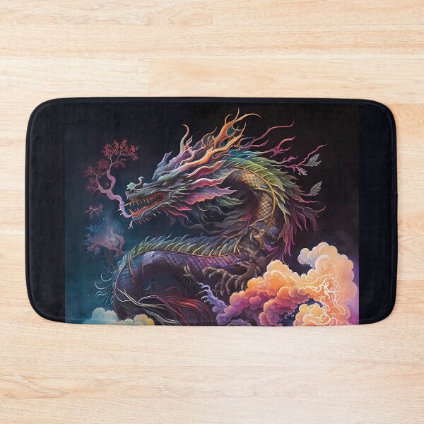 Item preview, Japanese Nature Dragon Flying Above the Clouds designed and sold by Sakashi-Canvas.