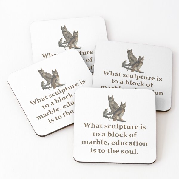 Item preview, What Sculpture is To A Block Of Marble - Education Quote designed and sold by CrankyOldDude.