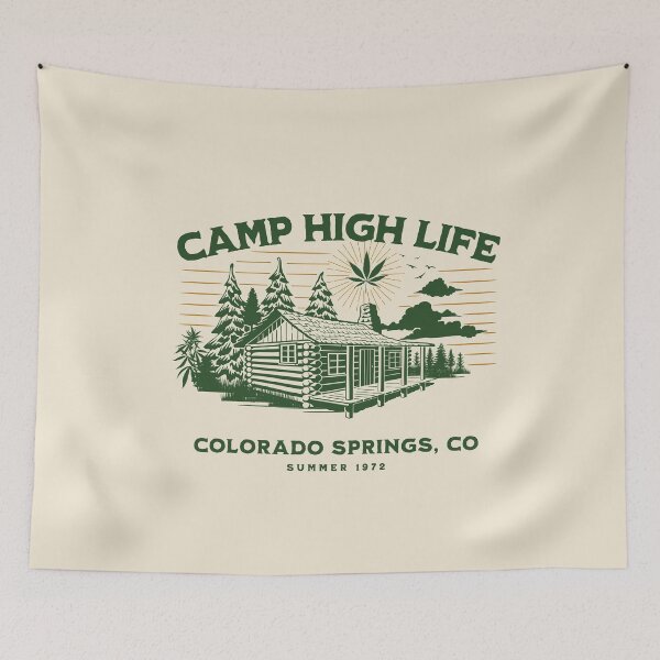 Item preview, Camp High Life Funny Stoner Colorado Springs designed and sold by PUFFYP.