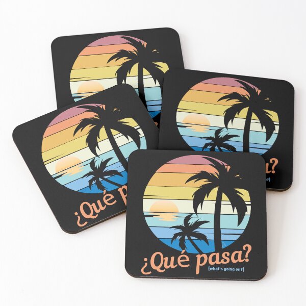 Item preview, What Is Going On? -  ¿Qué pasa?, What's Going On, Spanish Phrases, Vintage Retro Sunset View designed and sold by Sun Sand & Sea Art.
