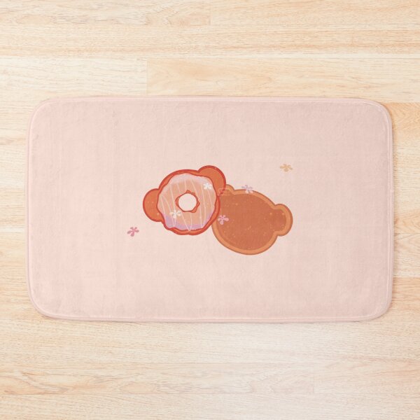 Item preview, Cute Celestial Bear Donuts with Flowers on Peach background  designed and sold by Toba  Goodbear.