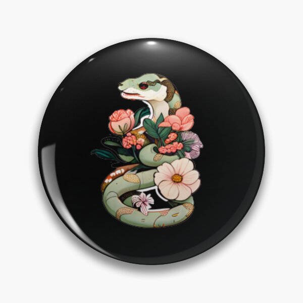 Item preview, Snake in the flowers designed and sold by CritterStickers.