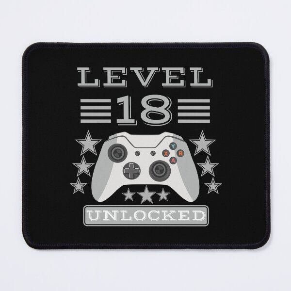 Item preview, level 18 unlocked birthday gif t-shirt design - Redbubble designed and sold by bluehatgraphics.
