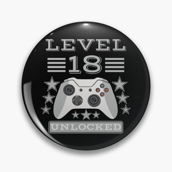 Item preview, level 18 unlocked birthday gif t-shirt design - Redbubble designed and sold by bluehatgraphics.
