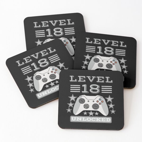 Item preview, level 18 unlocked birthday gif t-shirt design - Redbubble designed and sold by bluehatgraphics.