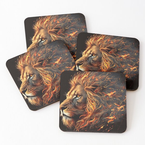 Item preview, burning lion head designed and sold by warzin.
