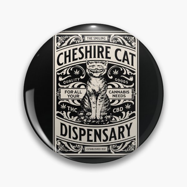 Artikelvorschau, Cheshire Cat Dispensary Weed Alice im Wunderland Trippy entworfen und verkauft von PUFFYP.