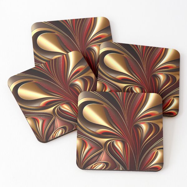 Item preview, Gold and red abstract design designed and sold by warzin.