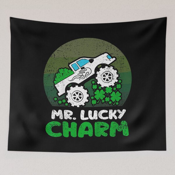 Item preview, Kids St Patricks Day Boys Kids Mr Lucky Charm Retro Monster Truck designed and sold by shaeyesa.