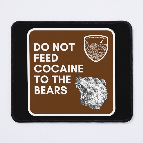 Item preview, COCAINE BEAR ROAD SIGN designed and sold by baldbird.