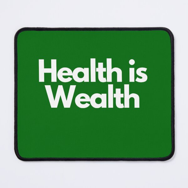 Item preview, Health is Wealth Triathlon White on Green motivation lifestyle designed and sold by Triathlongram.