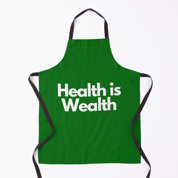 Item preview, Health is Wealth Triathlon White on Green motivation lifestyle designed and sold by Triathlongram.