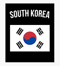 South Korea Flag Photographic Print