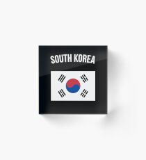 South Korea Flag Acrylic Block