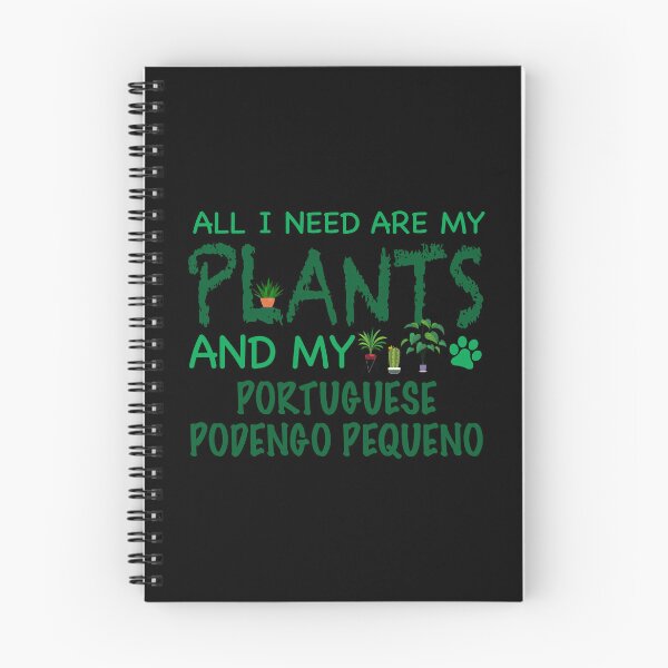 Artikelvorschau, Alles was ich brauche sind meine Pflanzen und mein portugiesischer Podengo Pequeno - Hund entworfen und verkauft von CJC Designs.