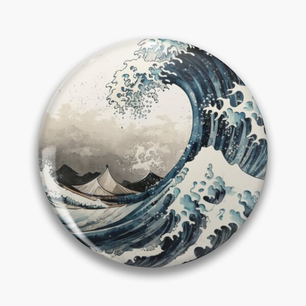Item preview, Raging Waves: A Japanese-style Tsunami Painting designed and sold by munchyart.