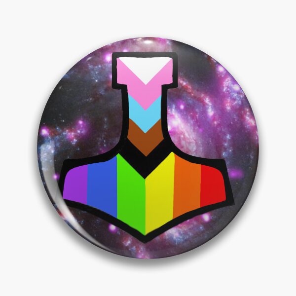 Item preview, Progressive Pride Mjolnir Galaxy designed and sold by Ælfbear Art.