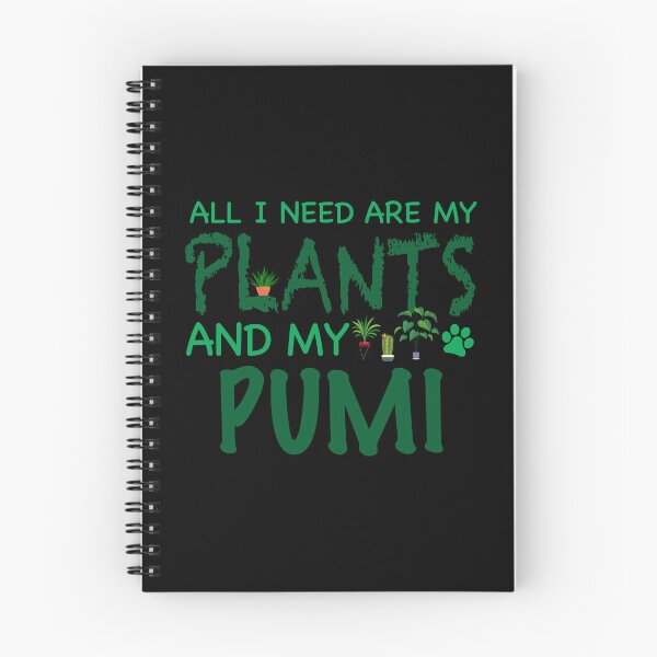 Aperçu de l'œuvre Tout ce dont j'ai besoin, ce sont mes plantes et mon pumi - chien créée et vendue par CJC Designs.