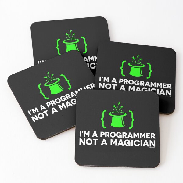 Item preview, I'M A PROGRAMMER NOT A MAGICIAN designed and sold by Office Geek Shop.