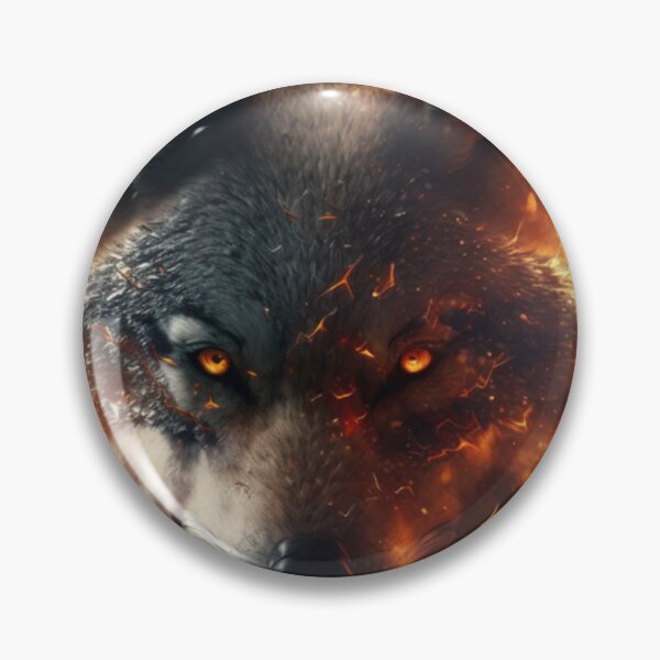 Item preview, Burning head wolf designed and sold by warzin.